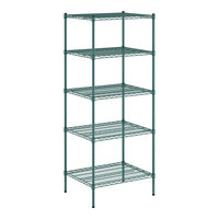 Regency 24" x 30" x 74" NSF Green Epoxy 5-Shelf Kit