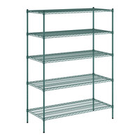 Regency 24" x 54" x 74" NSF Green Epoxy 5-Shelf Kit