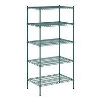 Regency 24" x 36" x 74" NSF Green Epoxy 5-Shelf Kit