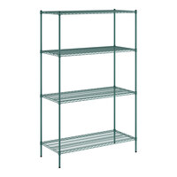Regency 24" x 54" NSF Green Epoxy 4-Shelf Kit with 86" Posts