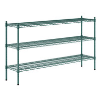 Regency 14" x 60" NSF Green Epoxy 3-Shelf Kit with 34" Posts