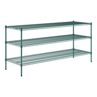 Regency 24" x 72" x 34" NSF Green Epoxy 3-Shelf Kit