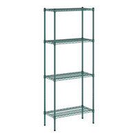 Regency 14" x 30" x 74" NSF Green Epoxy 4-Shelf Kit