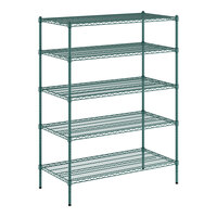 Regency 24" x 48" x 64" NSF Green Epoxy 5-Shelf Kit