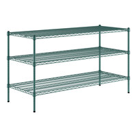 Regency 24" x 60" x 34" NSF Green Epoxy 3-Shelf Kit