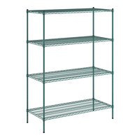 Regency 24" x 54" NSF Green Epoxy 4-Shelf Kit with 74" Posts