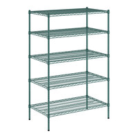Regency 24" x 42" x 64" NSF Green Epoxy 5-Shelf Kit
