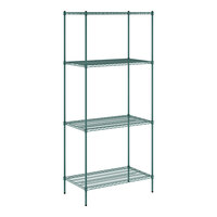 Regency 24" x 42" NSF Green Epoxy 4-Shelf Kit with 96" Posts