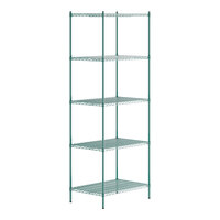 Regency 24" x 36" NSF Green Epoxy 5-Shelf Kit with 96" Posts