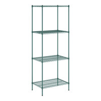 Regency 24" x 36" NSF Green Epoxy 4-Shelf Kit with 96" Posts