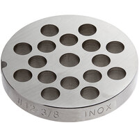 Avantco 177MG1248 #12 Stainless Steel Grinder Plate for MG12 and MG12R Meat Grinders - 3/8"