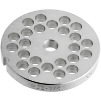 Avantco 177MG2248 #22 Stainless Steel Grinder Plate for MG22 Meat Grinder - 3/8"