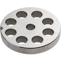 Avantco 177MG1250 #12 Stainless Steel Grinder Plate for MG12 and MG12R Meat Grinders - 1/2"