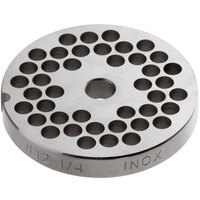 Avantco 177MG1241 #12 Stainless Steel Grinder Plate for MG12 and MG12R Meat Grinders - 1/4"