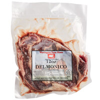 Warrington Farm Meats 12 oz. Frozen Delmonico Steak - 14/Case