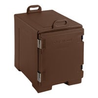 CaterGator Brown Front Loading Insulated Food Pan Carrier - 5 Full-Size Pan Max Capacity