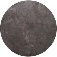 BFM Seating Relic Rustic Copper Round Melamine Table Top with Matching Edge