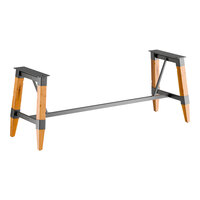 Lancaster Table & Seating Industrial Honey Maple Trestle Table Base for 30" x 96" Table Tops