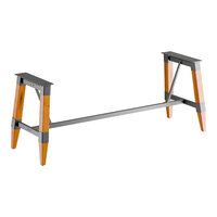 Lancaster Table & Seating Industrial Honey Maple Trestle Table Base for 30" x 96" Table Tops