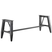 Lancaster Table & Seating Industrial Slate Gray Trestle Table Base for 30" x 96" Table Tops