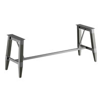 Lancaster Table & Seating Industrial Slate Gray Trestle Table Base for 30" x 96" Table Tops
