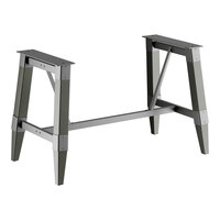Lancaster Table & Seating Industrial Slate Gray Trestle Table Base for 30" x 60" Table Tops