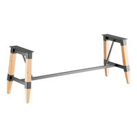 Lancaster Table & Seating Industrial Bleached Oak Trestle Table Base for 30" x 96" Table Tops