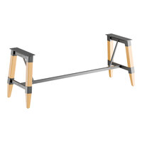 Lancaster Table & Seating Industrial Bleached Oak Trestle Table Base for 30" x 96" Table Tops