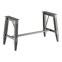 Lancaster Table & Seating Industrial Slate Gray Trestle Table Base for 30" x 72" Table Tops