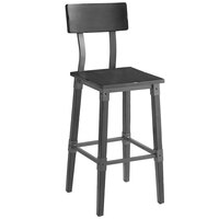 Lancaster Table & Seating Industrial Bar Stool with Slate Gray Finish