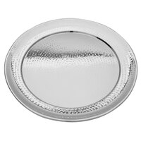 Walco WLVMR22 Ironstone 22" Stainless Steel Round Serving Tray