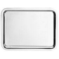 Walco WLOU665 Soprano 22" x 17" Stainless Steel Rectangular Serving Tray - 3/Case