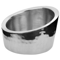 Walco WLVMA475 Ironstone 4 3/4" x 3 1/4" Stainless Steel Angled Bowl