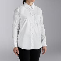 Henry Segal Women's Customizable White Long Sleeve Dress Shirt - 14