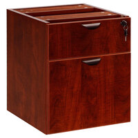 Boss N108-M Mahogany Laminate Hanging Pedestal Letter File Cabinet - 16" x 18" x 19"