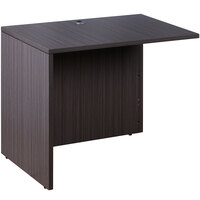 Boss N192-DW Driftwood Laminate Reversible Return Desk - 36" x 24" x 29 1/2"