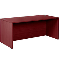 Boss N101-M Mahogany Laminate Desk Shell - 71" x 36" x 29"