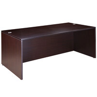 Boss N101-MOC Mocha Laminate Desk Shell - 71" x 36" x 29"