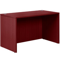 Boss N104-M Mahogany Laminate Desk Shell - 48" x 24" x 29"