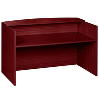 Boss N169-M Mahogany Laminate Reception Desk - 71" x 30" x 42"