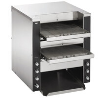 Vollrath CVT4-220DUAL JT4HC Dual Conveyor Toaster with 1 1/2"-3" and 1 1/2" Openings - 220V, 4950W