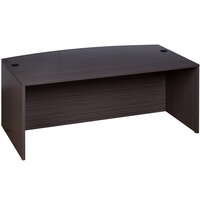 Boss N189-DW Driftwood Laminate Bow Front Desk Shell - 71" x 41" x 29"