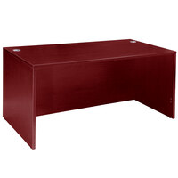 Boss N103-M Mahogany Laminate Desk Shell - 60" x 30" x 29"