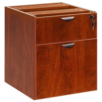 Boss N108-C Cherry Laminate Hanging Pedestal Letter File Cabinet - 16" x 18" x 19"