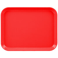 Cambro 1014CL163 10" x 14" Rose Red Camlite Tray - 12/Case