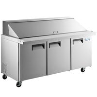 Avantco APT-71M-HC 70" 3 Door Mega Top Refrigerated Sandwich Prep Table