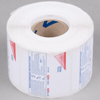 Globe E12 Safe Handling Label Roll - 12/Case