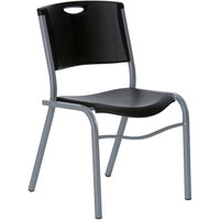 Lifetime 42830 Black Stacking Chair - 4/Pack