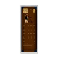 Menu Solutions ALSIN44-PIX Alumitique 4 1/4" x 14" Single Panel Brushed Aluminum Menu Board with Picture Corners