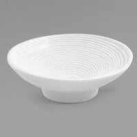 Front of the House DSD008WHP23 Spiral 3 oz. Superwhite Round Porcelain Ramekin - 12/Case